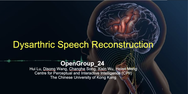 Dysarthric Speech Reconstruction Invention